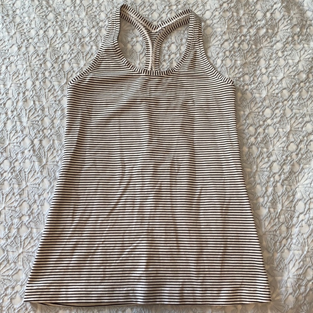 Black and White Stripe Racerback from Lululemon